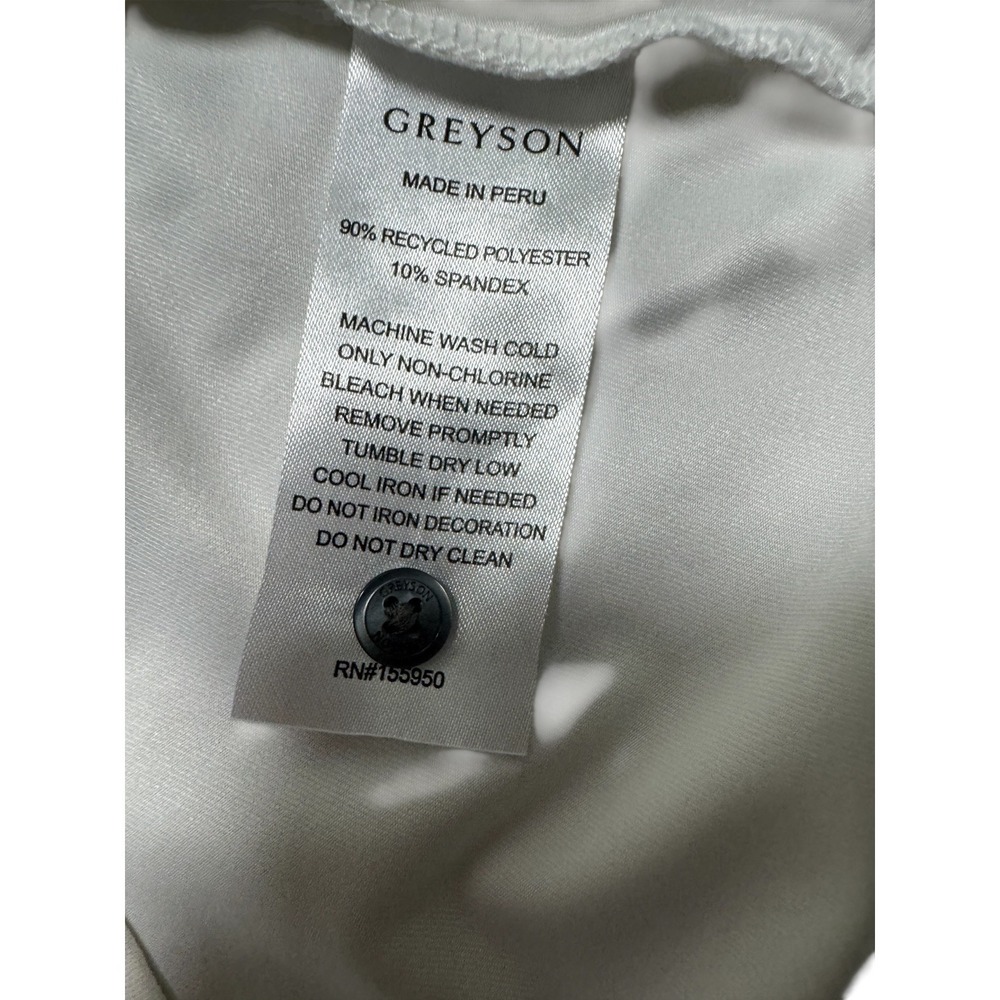 Greyson XL Golf Polo Shirt White Colorful Print Short Sleeve Kansas‎ City Icons - Picture 5 of 7